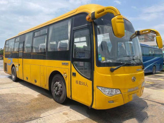Used Kinglong Bus XMQ6110 Rear Engine Used Coach Bus Double Doors 50 Seats Euro IV Airbag Chassis