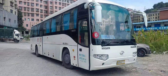 Used Coach Bus Model KLQ6129 Used Higer Bus 53 Seats Good Passenger Bus Double Doors Steel Chassis Low Kilometer