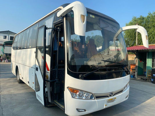Used Tour Bus Kinglong XMQ6802 Used Bus 34 Seats Yuchai Engine Euro 5 Steel Chassis High Quality