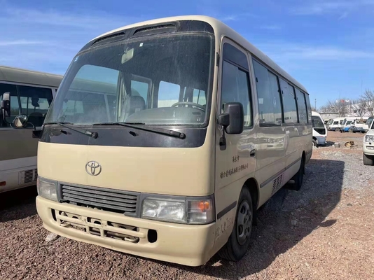 Used Left Hand Drive Toyota Coaster Bus 23 Seater With Gasoline Engine