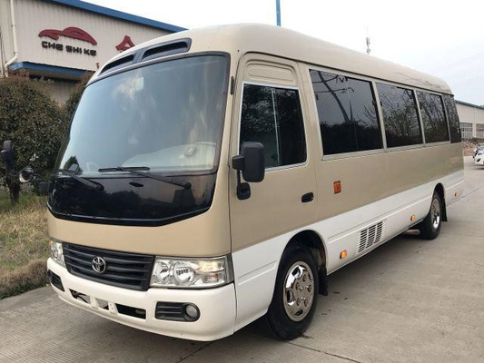 Second-hand Toyota Coaster Bus 3TR Gasoline Bus Used 23 Seats Mini Buses in 2013 Year Use
