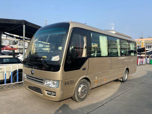 Second Hand Yutong ZK6728 Buses Used Golden Color Yuchai Engine Buses 28 Passengers  Coach Bus In 2019 Year