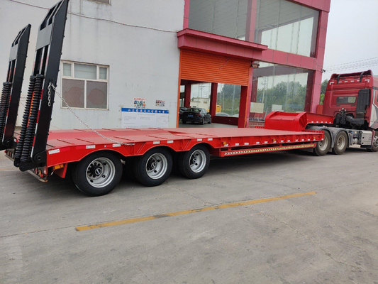Low-Flat Second Hand Semi Trailers 3axle 4axle 6axle Support Customization