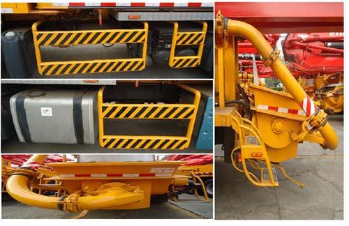 ISUZU-SANY Used Concrete Trucks , Diesel Used Concrete Mixer Truck With Pump