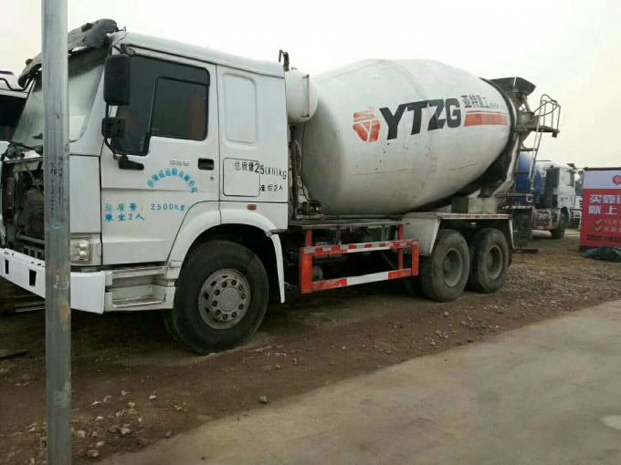 HOWO Brand Used Concrete Mixer Truck 340hp Rated Power For Construction