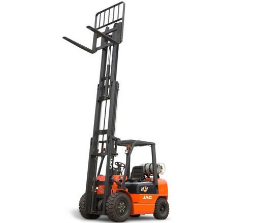1.8 T JAC Brand LPG Forklift / Used Forklift Trucks With 3000 Mast Lifting Height