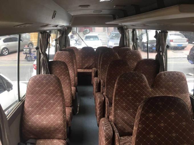 27 Seats Toyota Used Coaster Bus 1HZ Engine Diesel Fuel 2010 Year 6990x2025x2585mm